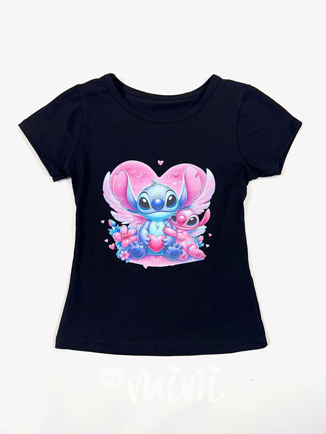 Lilo & Stitch in love triko černé