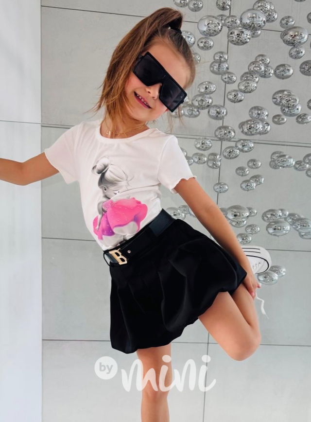 Balonové sukňokraťasy s páskem black