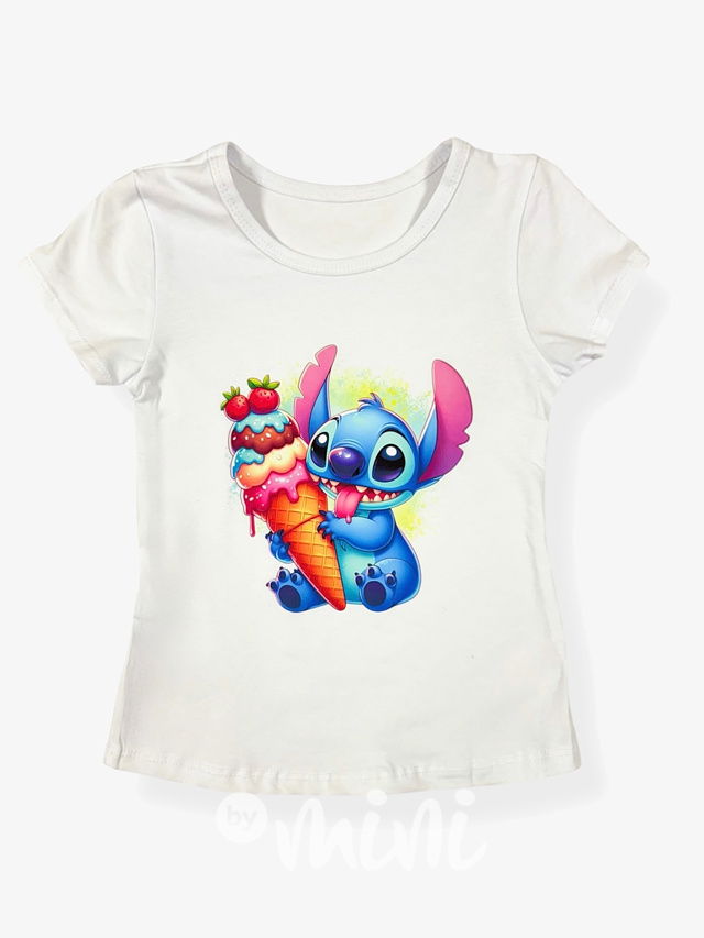 Lilo & Stitch triko ICE CREAM bílé