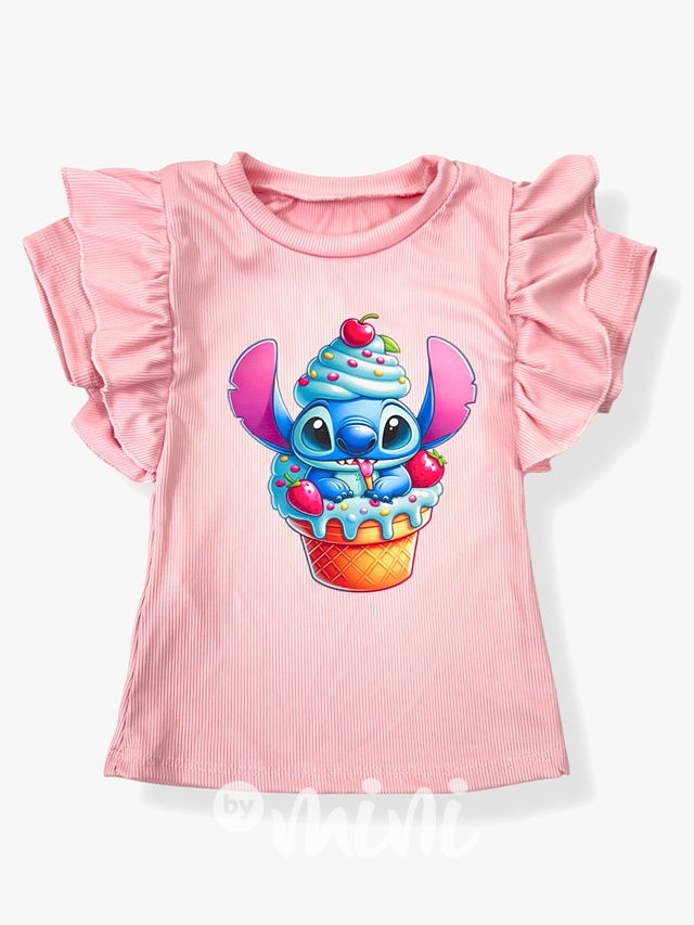 Lilo & Stitch blůzka s řasením CUPCAKE pink