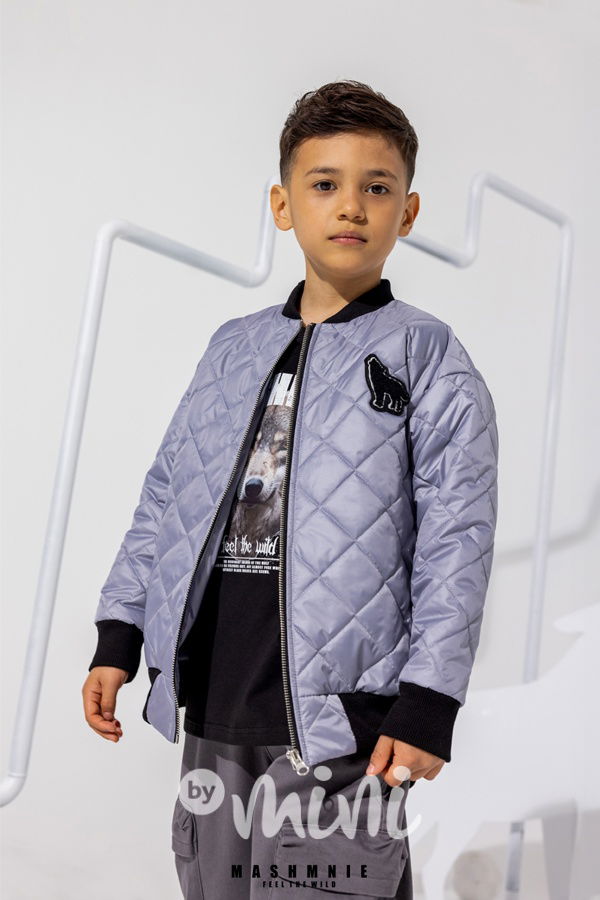 Mash Mnie prošívaná bomber bunda grey