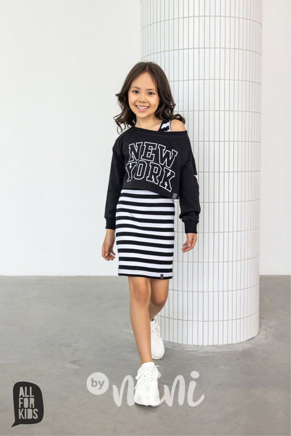 All for kids stretch pruhované šaty