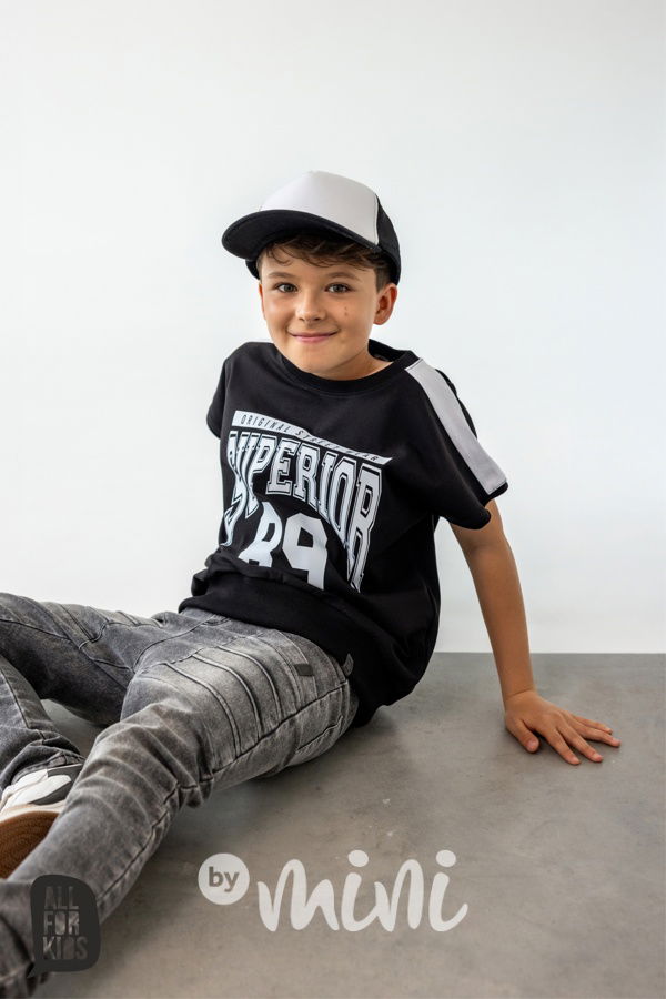 All for kids biker jogger jeansy ice black