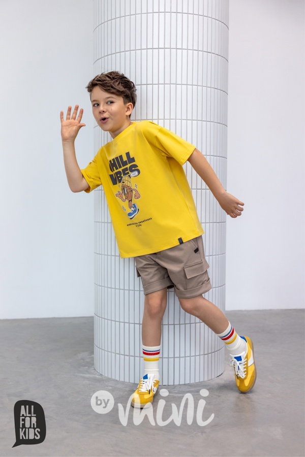 All for kids kraťasy s kapsami beige