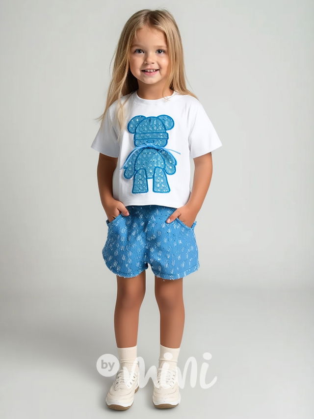 Denim teddy letní set
