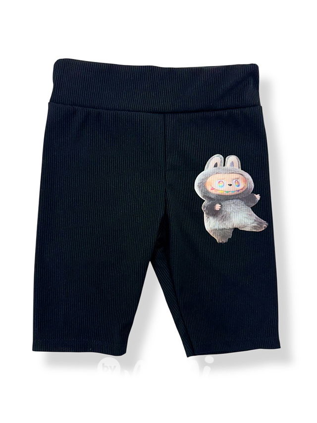 Labubu chlupáček kraťasy černé