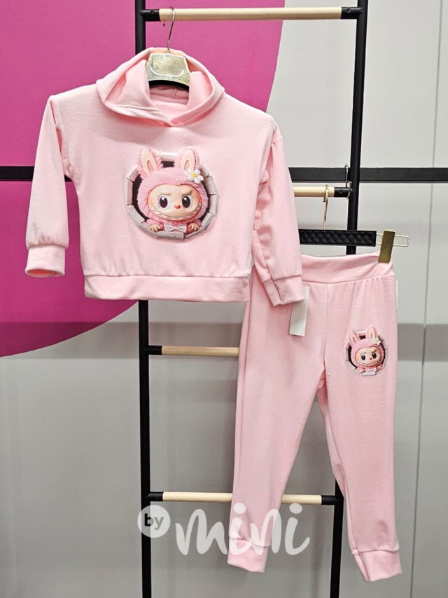 Labubu soft velur tepláková souprava SWEET pink