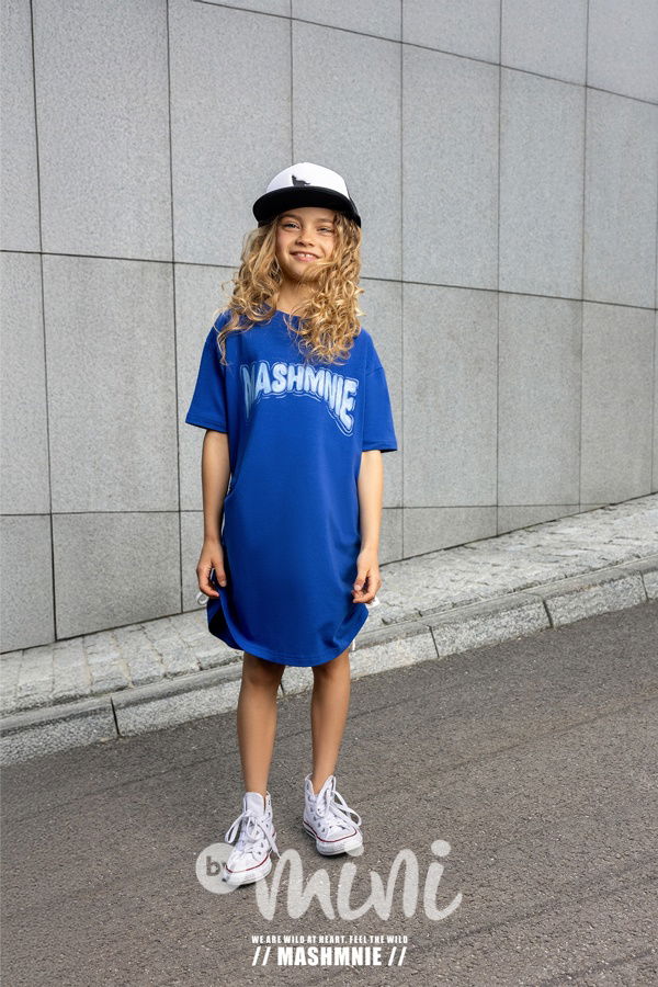 Mash Mnie streetwear šaty modré