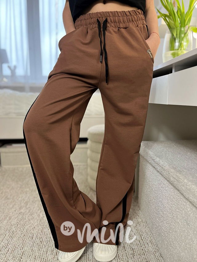 Volné lounge kalhoty taupe