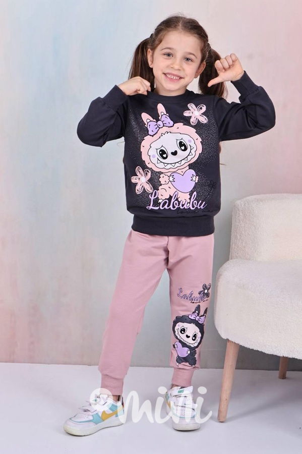 Labubu souprava pudder pink