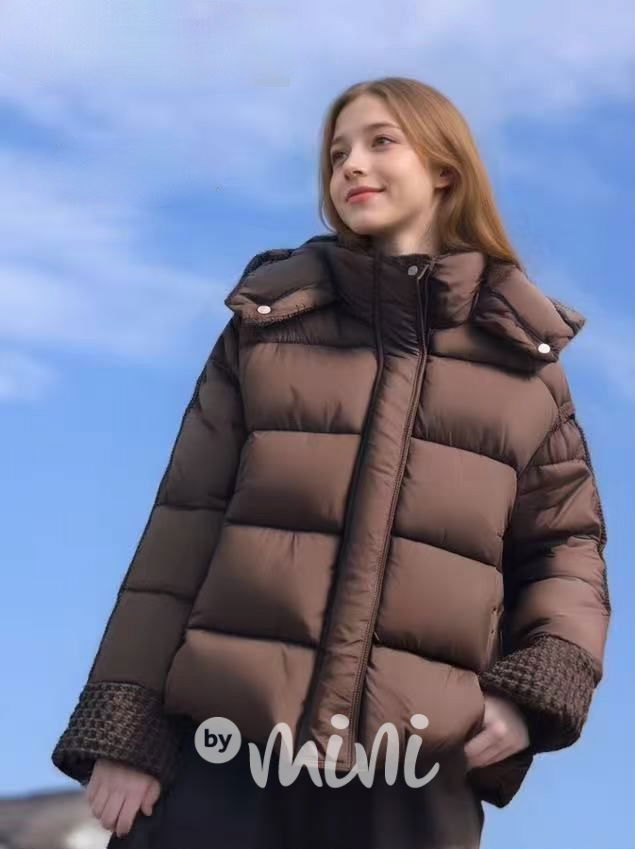 Zimní oversize bunda chocolate