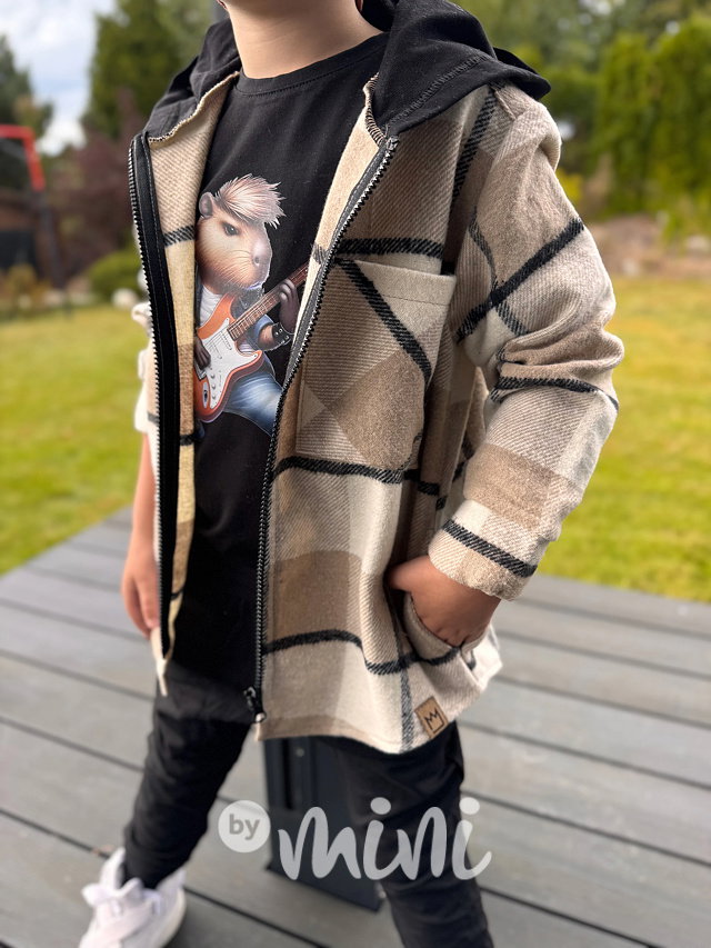 Flauš mikina s kapucí na zip