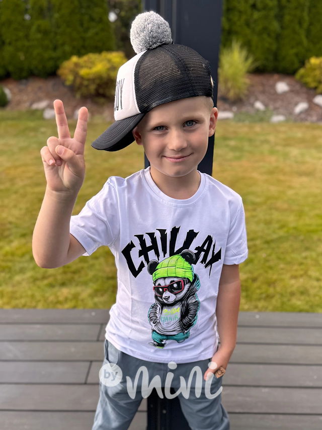 Panda triko bílé