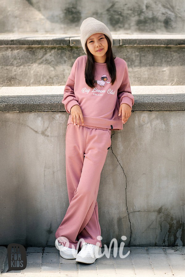 All for kids mikina dog lovers pink