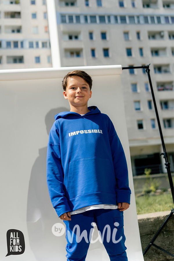 All for kids mikina impossible modrá