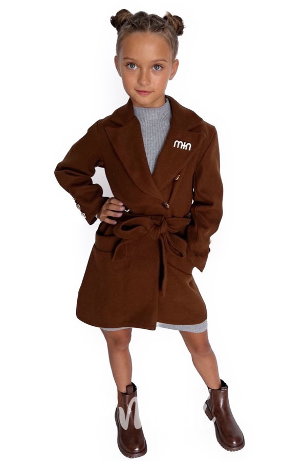 Flaušový kabátek MIA hnědý