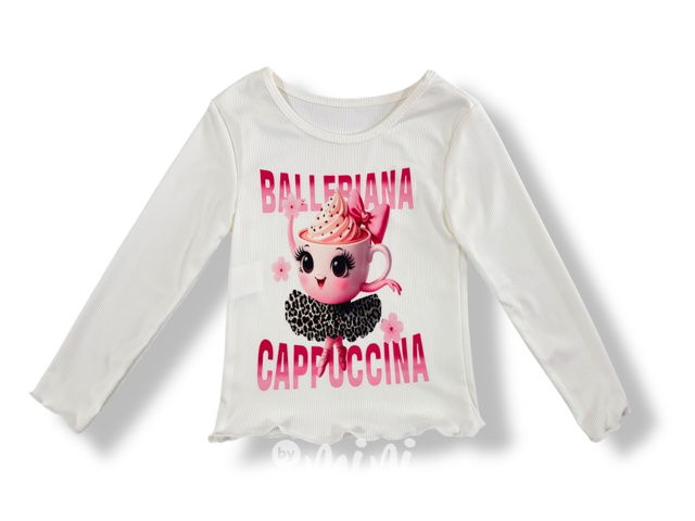 Ballerina Cappucccina longsleeve blůzka bílá