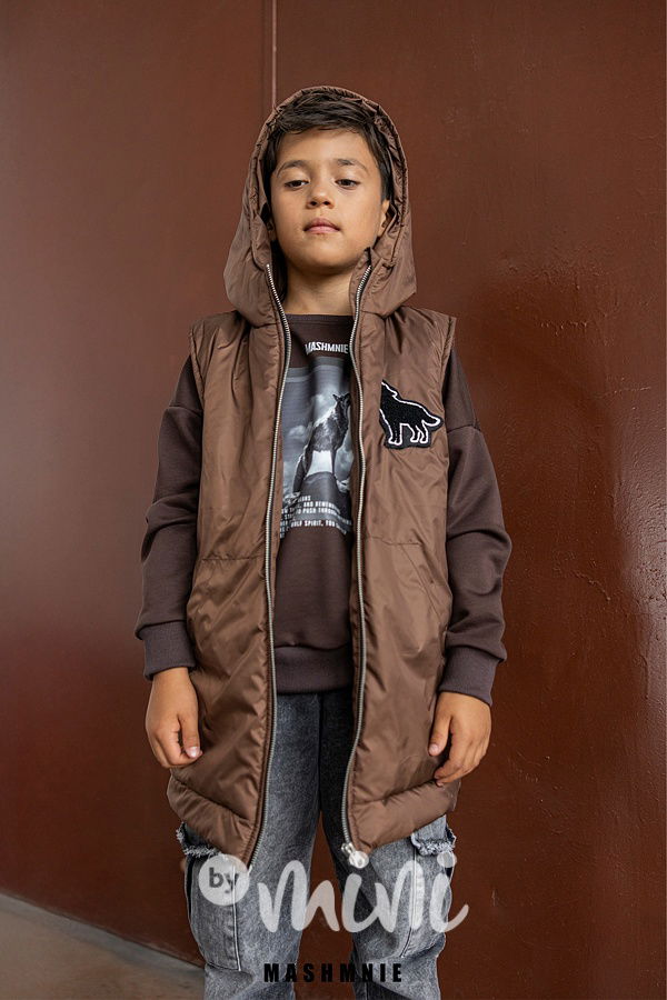 Mash Mnie vesta WOLF chocolate