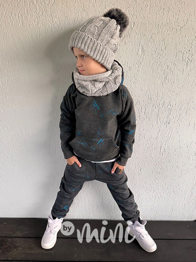 Šedý kulich + nákrčník LIGHT GREY