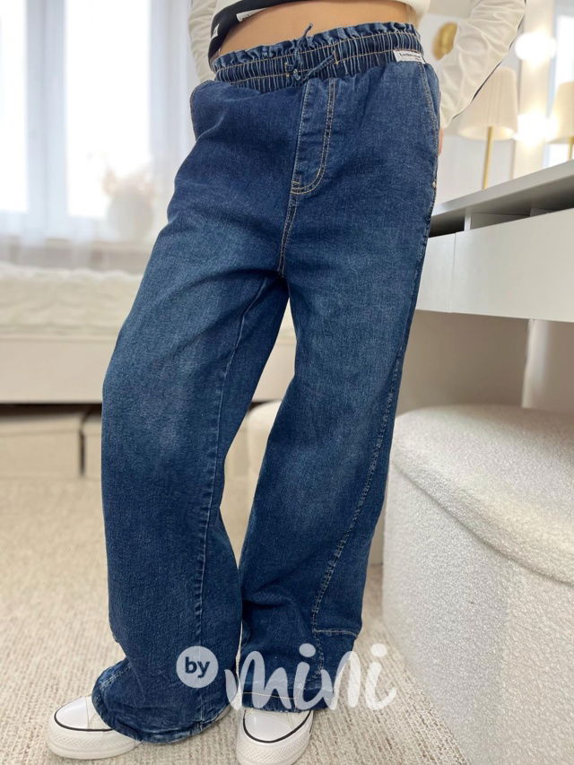 Zateplené volné blue džíny Everything