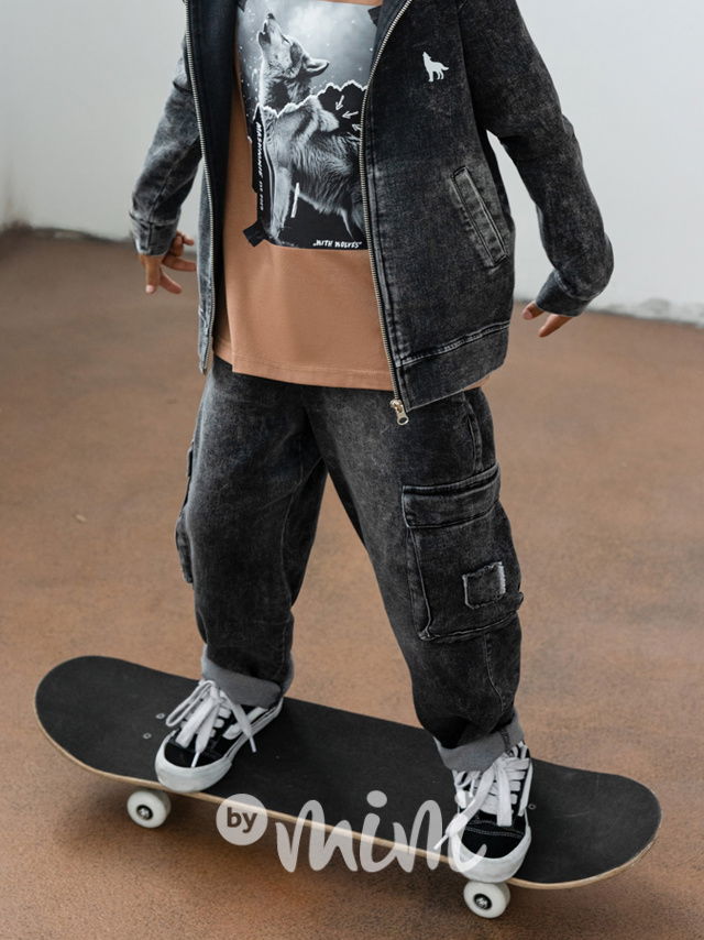 Mash Mnie soft dark denim cargo kapsáče WOLF