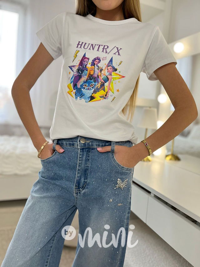 Volné lounge džíny s kamínky