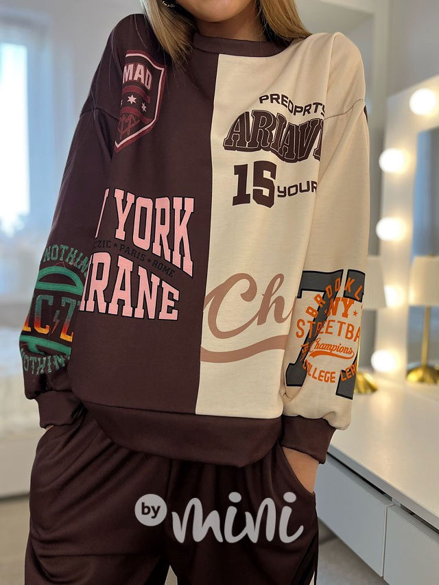 NEW YORK zateplená souprava choco