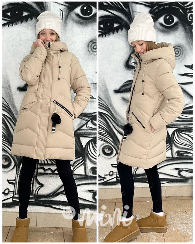 Zimní kabát Lily béžový