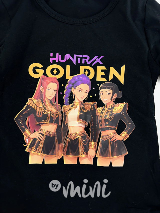 Demon Hunters longsleeve triko GOLDEN černé