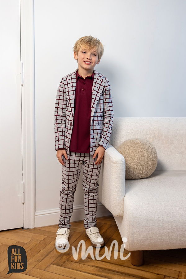 All for kids sako grey/bordo