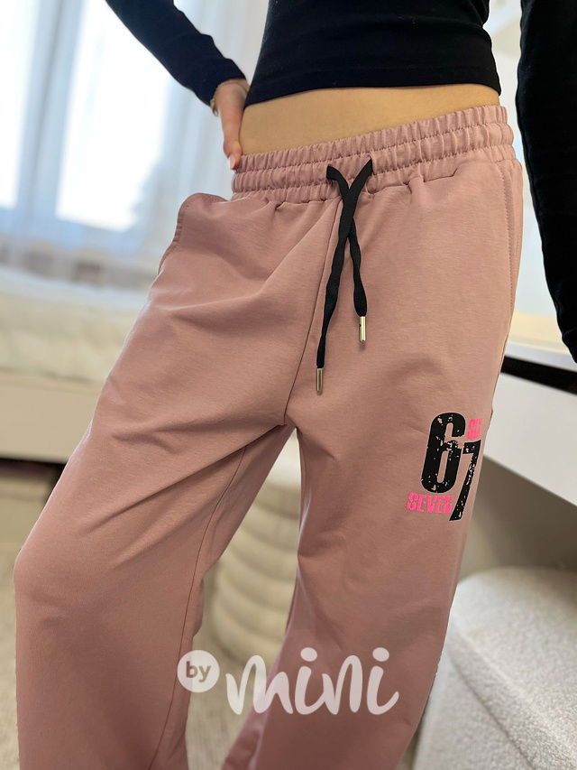 Lounge Six Seven volné tepláky růžové