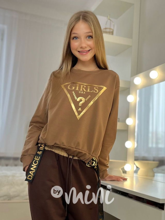 GIRLS mikina béžová