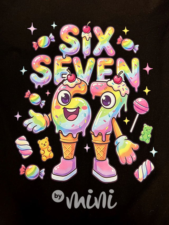 Six Seven triko candy černé