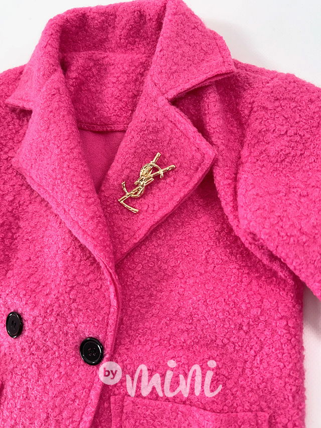Alpaka kabátek SAINT růžový