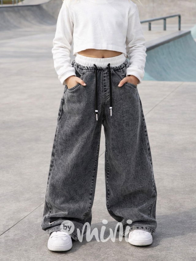 Volné baggy lounge džíny dark