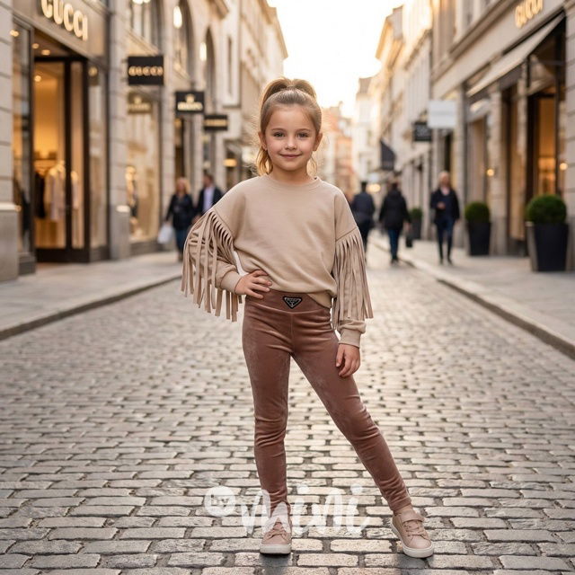 Soft velur teplé legíny mocca