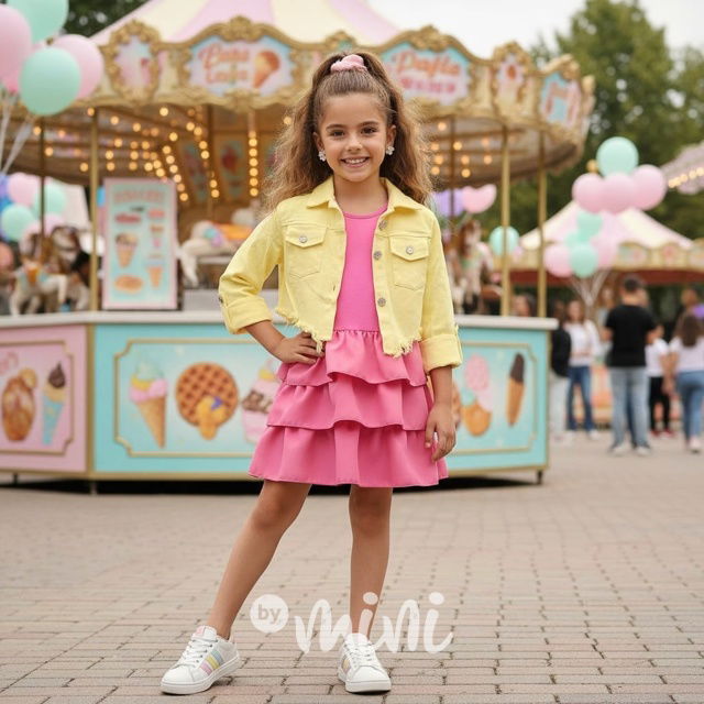 Šaty s vrstvenou sukní růžové