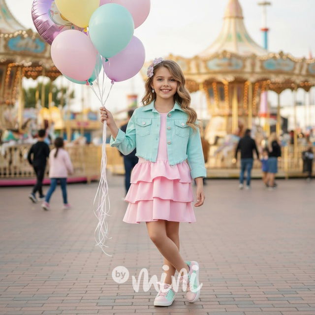 Šaty s vrstvenou sukní barbie pink