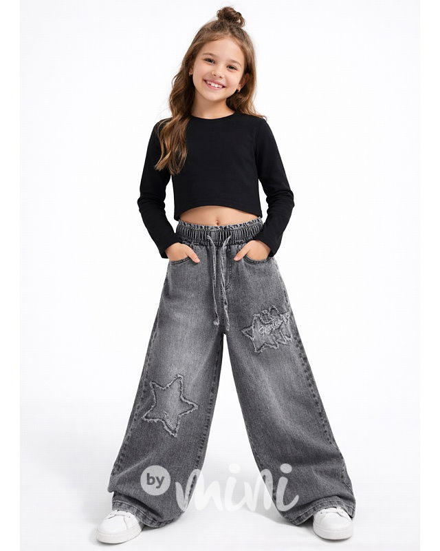 Volné široké dark denim rifle STAR