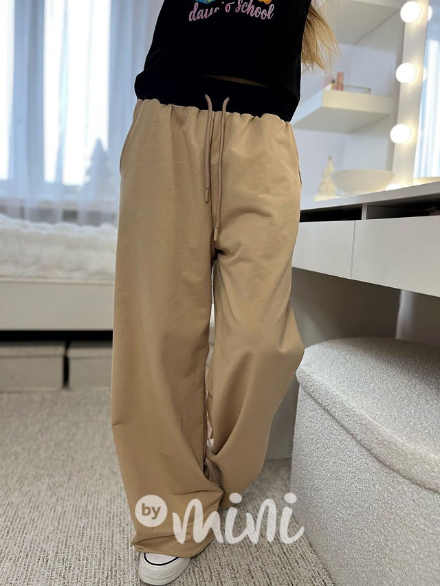 Lounge volné tepláky beige/black