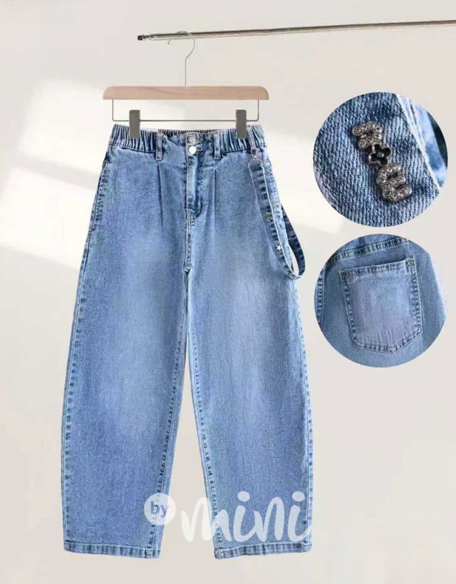 Barrel baggy jeans s laclíkem