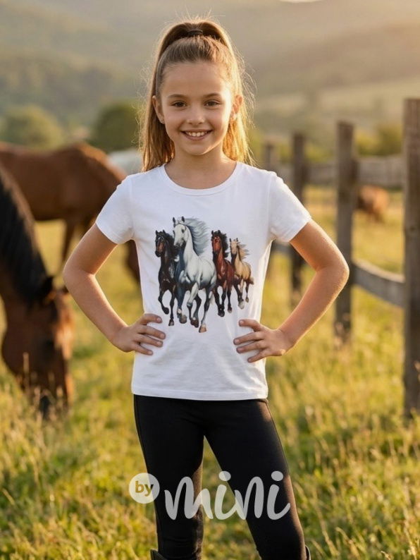 Horse triko bílé