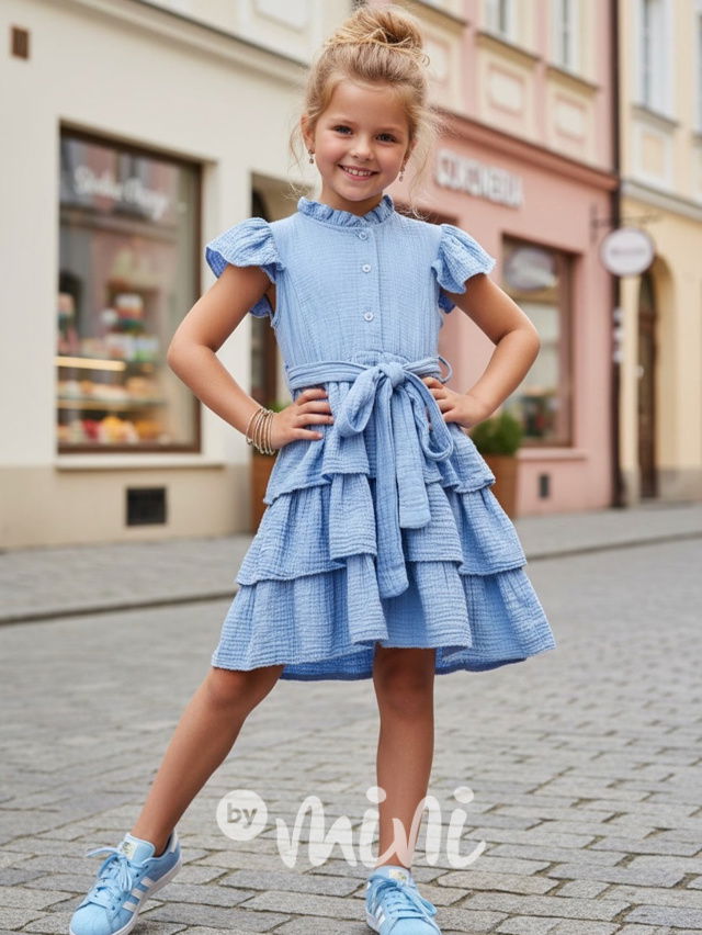 Mušelínové šaty blue