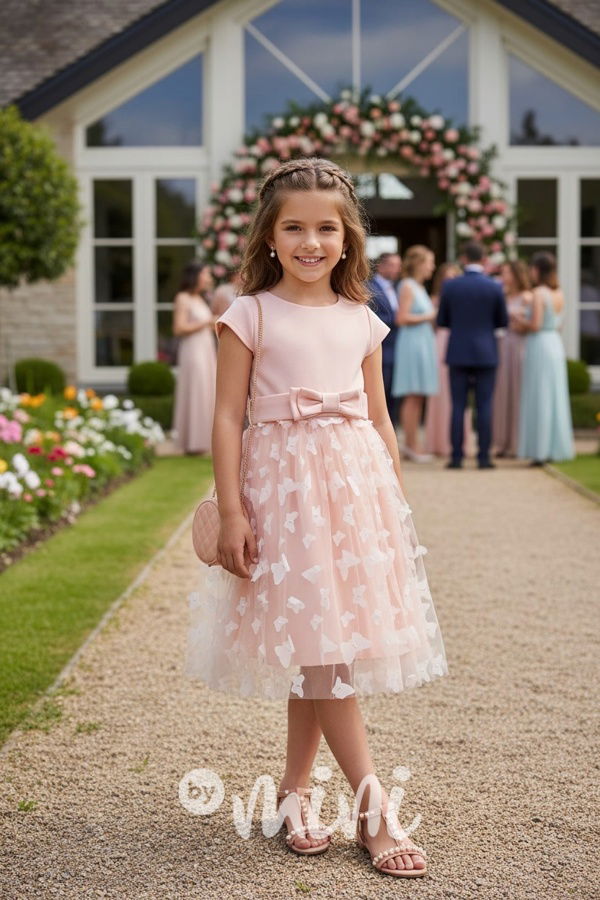 Motýlkové šaty růžové