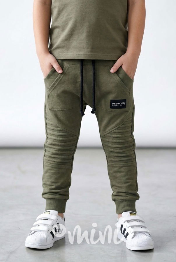 DESPACITO biker tepláky khaki