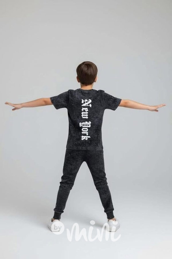 New York acid wash set antracit