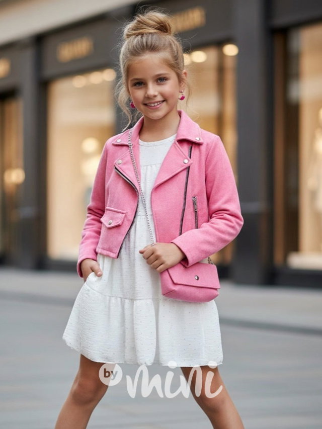 Růžový křivák s kabelkou