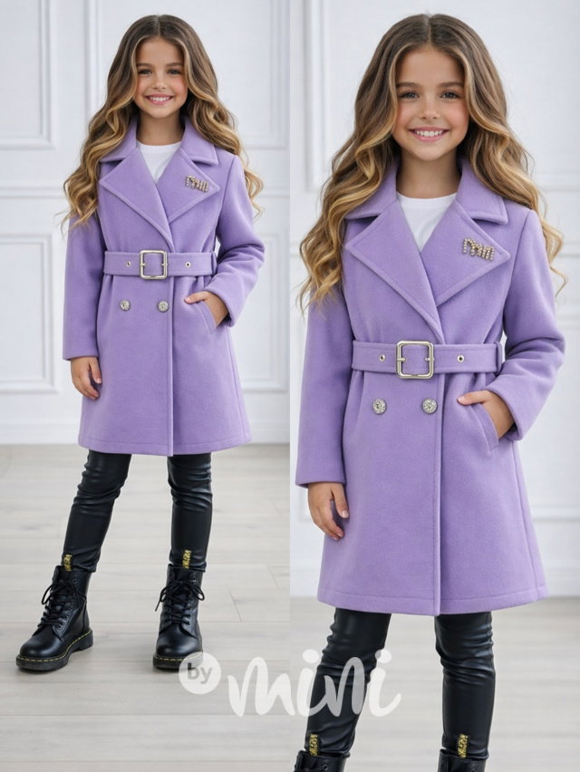 Flaušový kabátek MIA lila