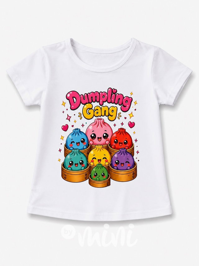 Squishy dumpling triko GANG bílé