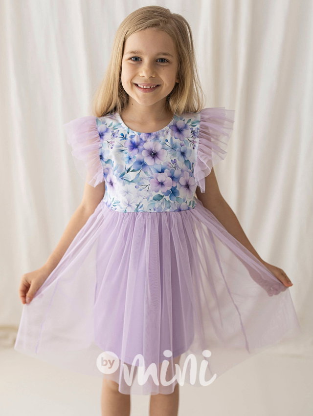 Lily Grey PREMIUM šaty s tylem LILA